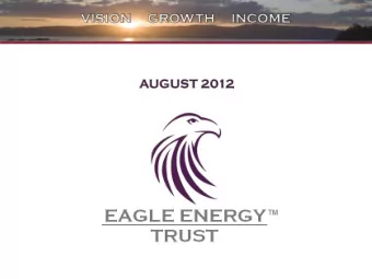 Disclaimer Regarding Forward Looking Statements: This presentation includes statements that contain