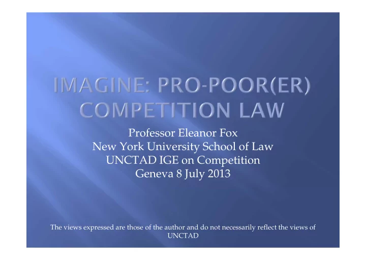 professor eleanor fox new york university school of law