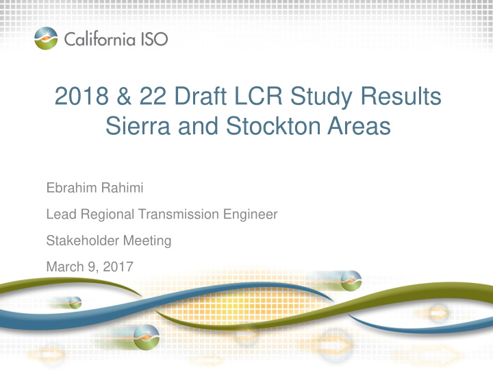 2018 22 draft lcr study results