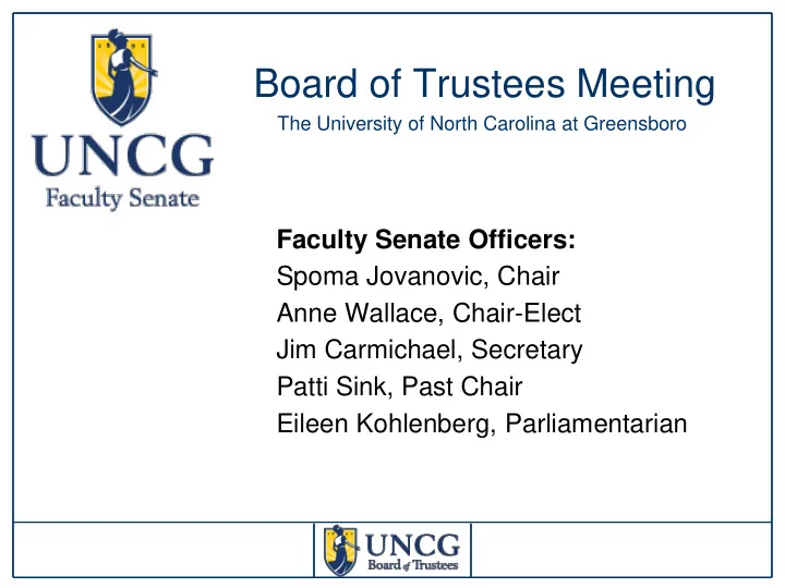 board of trustees meeting