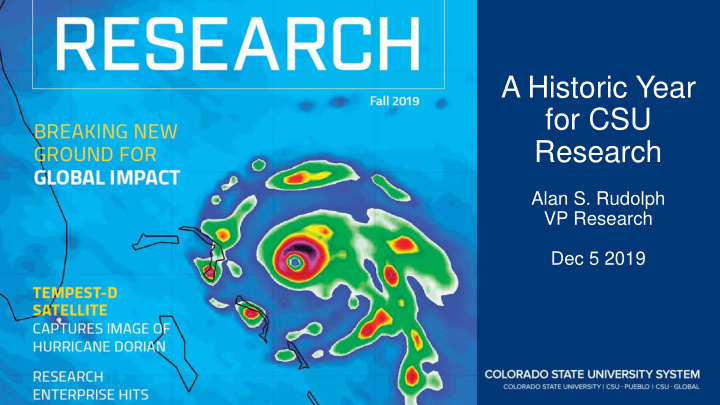 a historic year for csu research