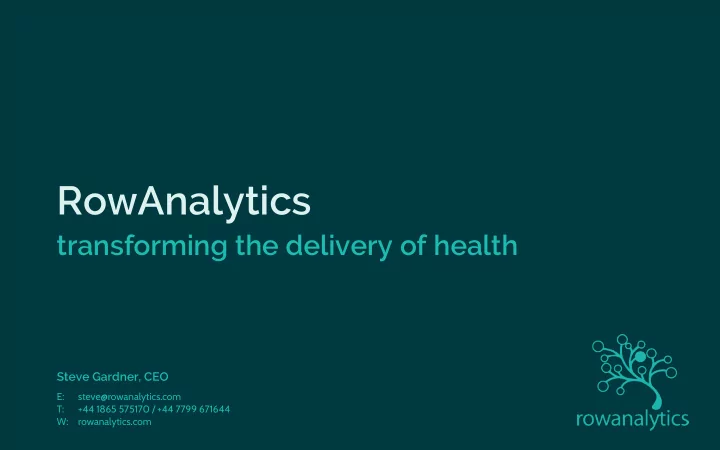 the personalization of medicine