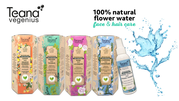 100 natural flower water