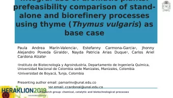 Aromati  40% c plants  4 Jobs/ha  The Colombia  potential is found  30%  in climatic  advantages