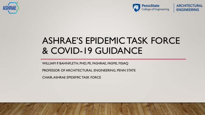 ashrae s epidemic task force covid 19 guidance