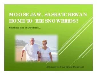MOOSE  JAW, SASKAT  CHE  WAN  HOME  T  O T  HE  SNOWBIRDS!!  Not these kind of Snowbirds.