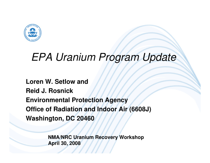 epa uranium program update