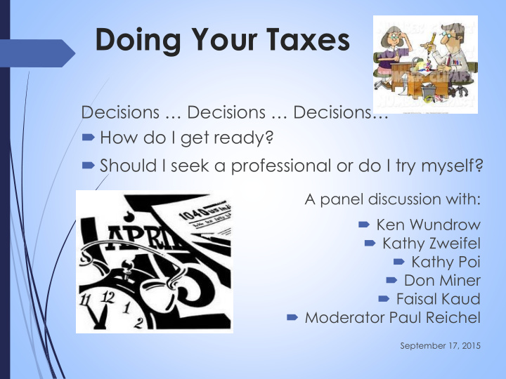 doing your taxes