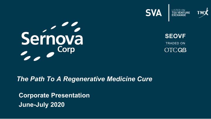 the path to a regenerative medicine cure