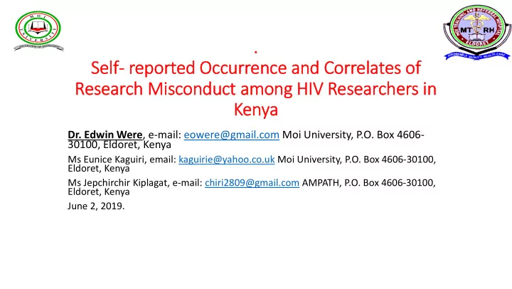 self self re reported occurr occurrence ence and and corr