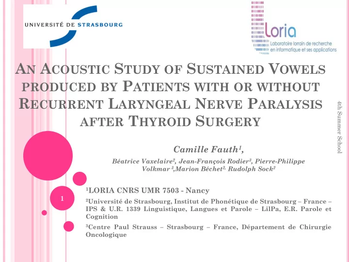 a n a coustic s tudy of s ustained v owels
