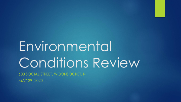 environmental conditions review