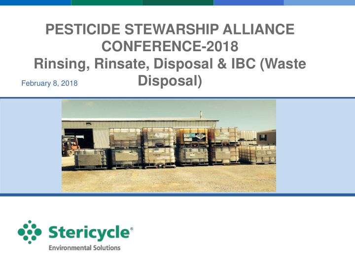 pesticide stewarship alliance conference 2018 rinsing