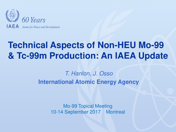 technical aspects of non heu mo 99 amp tc 99m production
