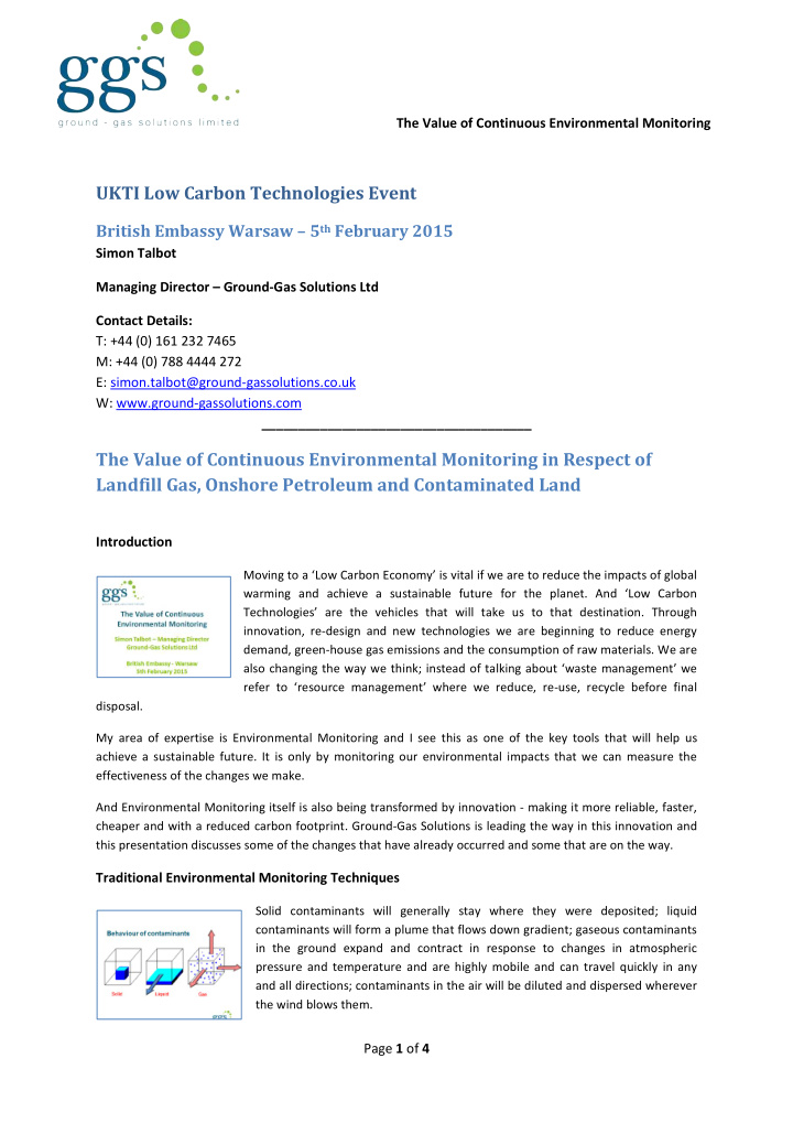 ukti low carbon technologies event