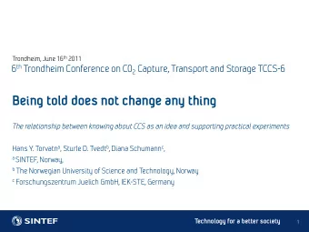 Being told does not change any thing  The relationship between knowing about CCS as an idea and