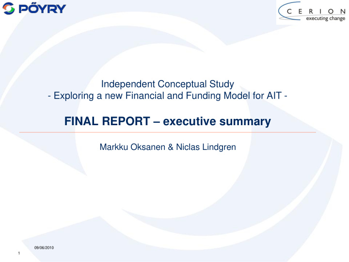 final report executive summary