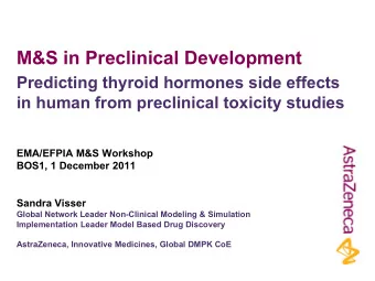 M&amp;S in Preclinical Development  Predicting thyroid hormones side effects  in human from
