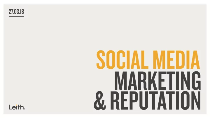 social media marketing reputation bold ideas that work
