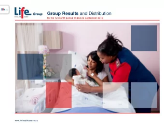 Group Results and Distribution  for the 12 month period ended 30 September 2016