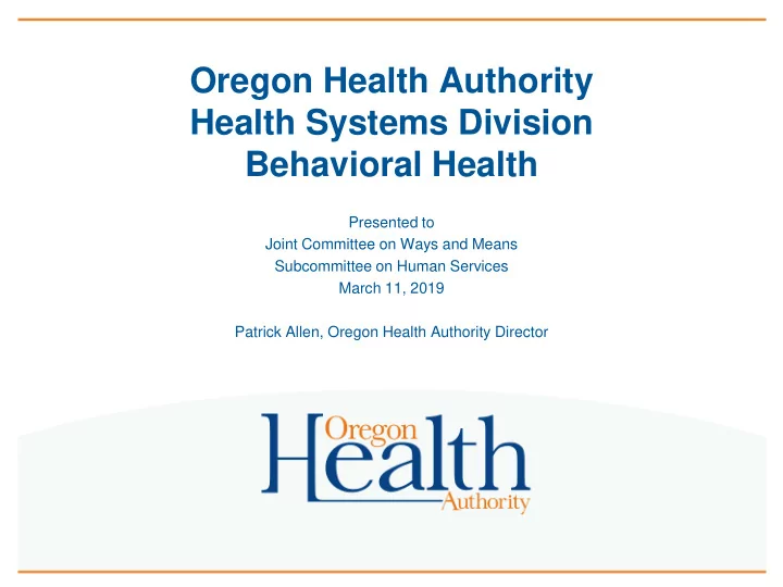 health systems division
