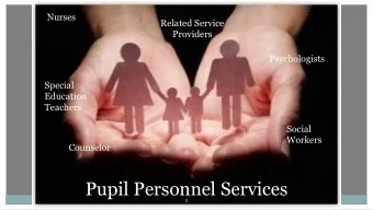 Pupil Personnel Services  1  Special Education Teachers  2  Support for all students  Provide