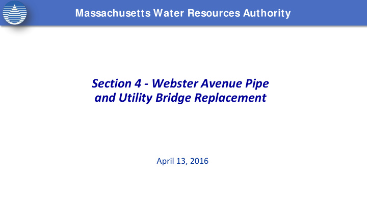 section 4 webster avenue pipe and utility bridge