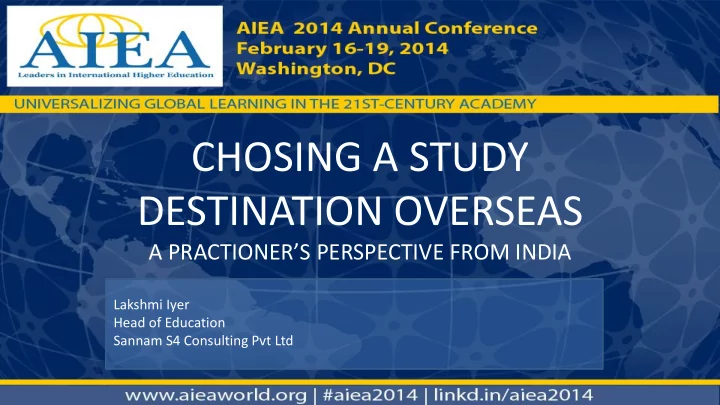 chosing a study destination overseas