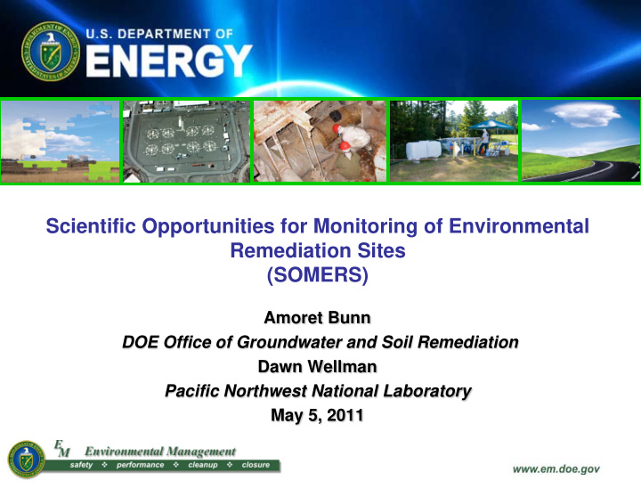 scientific opportunities for monitoring of environmental