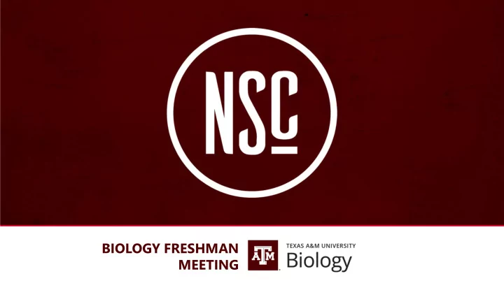 biology freshman