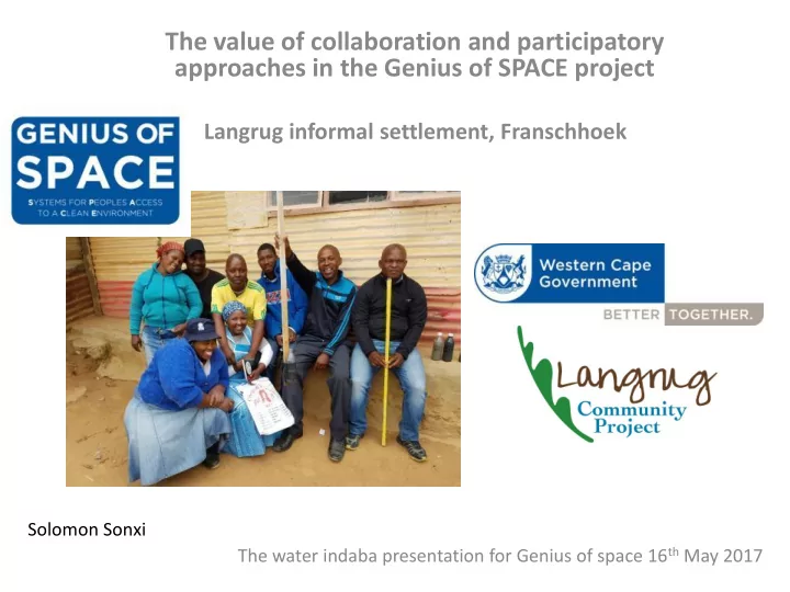 the value of collaboration and participatory