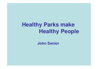 healthy parks make healthy people