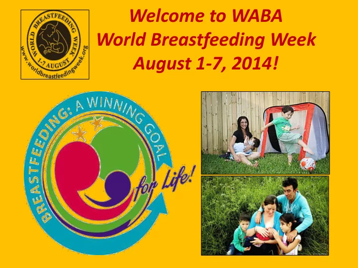 world breastfeeding week
