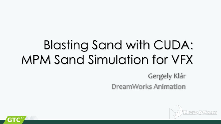 blasting sand with cuda