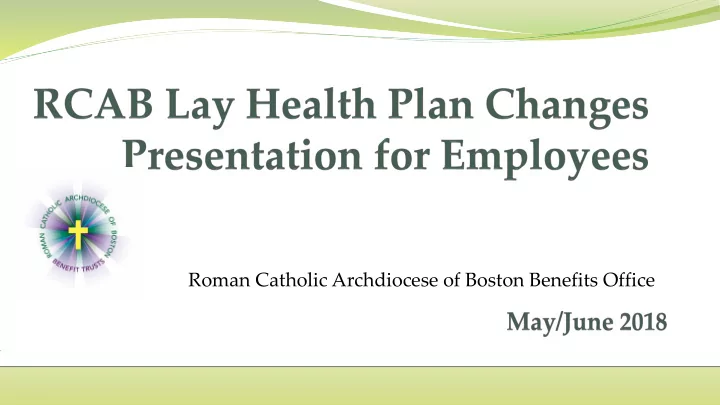 roman catholic archdiocese of boston benefits office