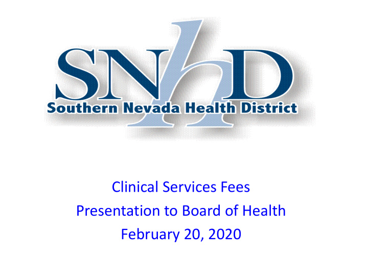 clinical services fees