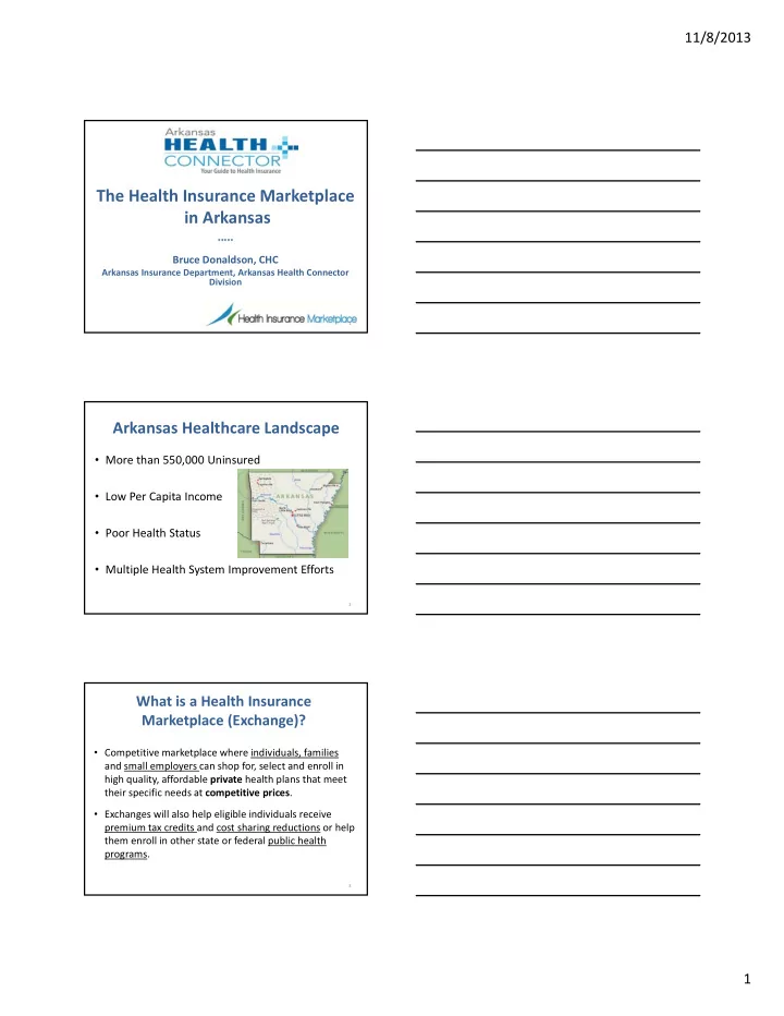 the health insurance marketplace in arkansas