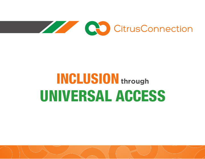 universal access introduction