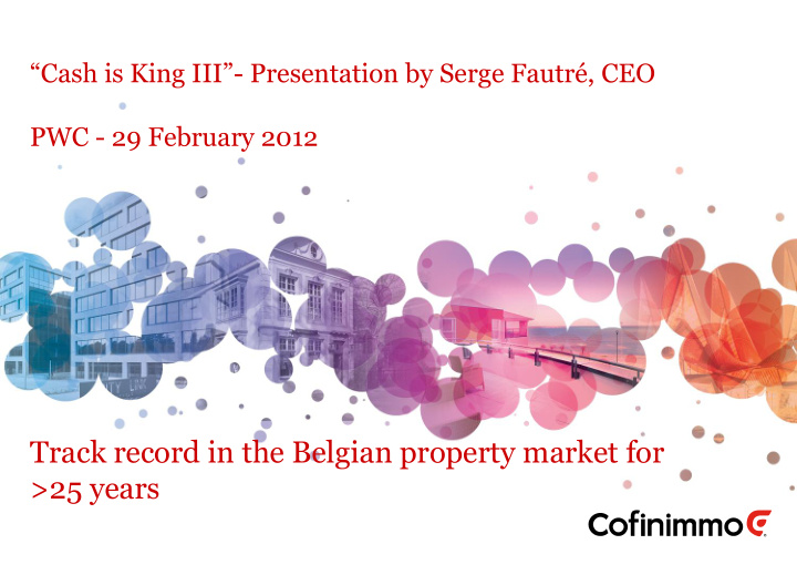 track record in the belgian property market for