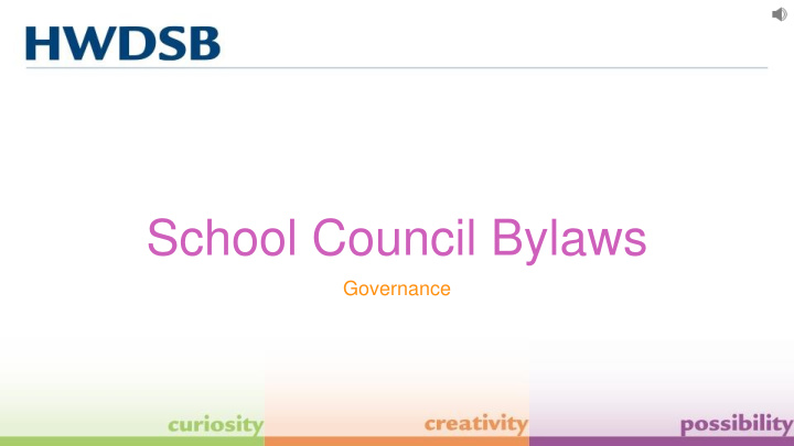 school council bylaws