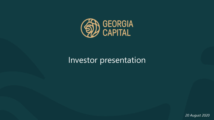 investor presentation