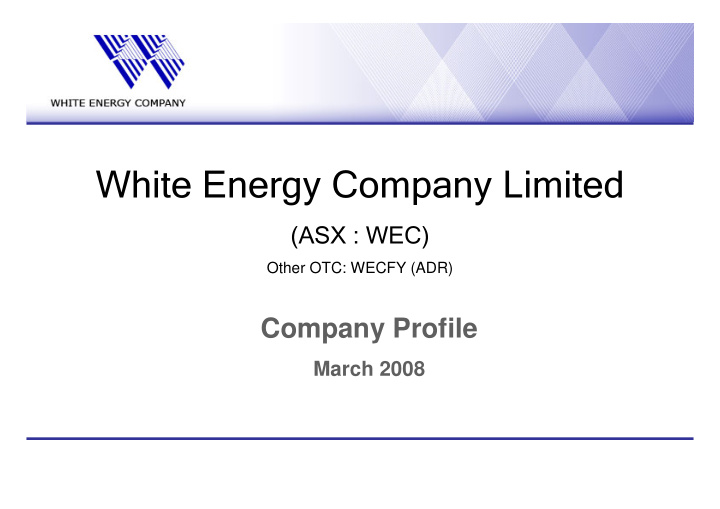 white energy company limited
