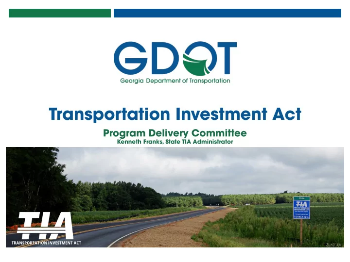 transportation investment act