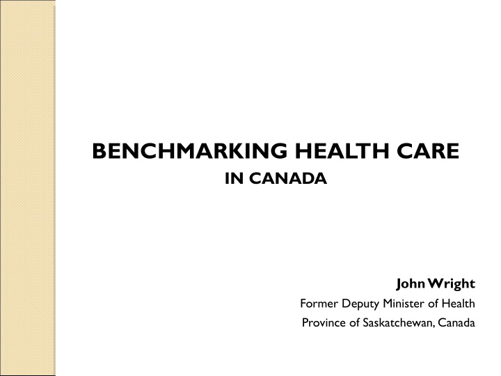 benchmarking health care