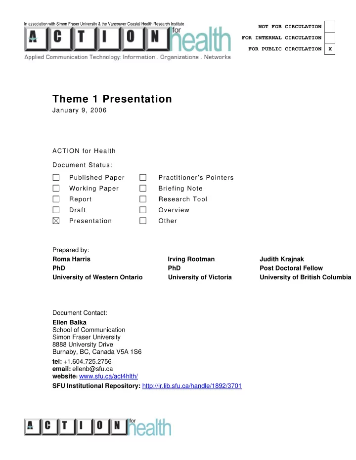 theme 1 presentation