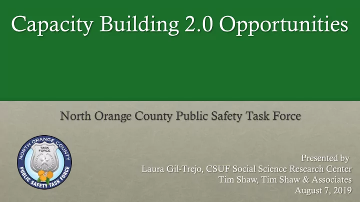 capacity building 2 0 opportunities