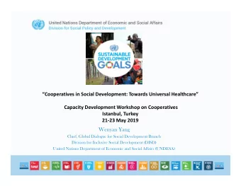 Cooperatives in Social Development: Towards Universal Healthcare  Capacity Development
