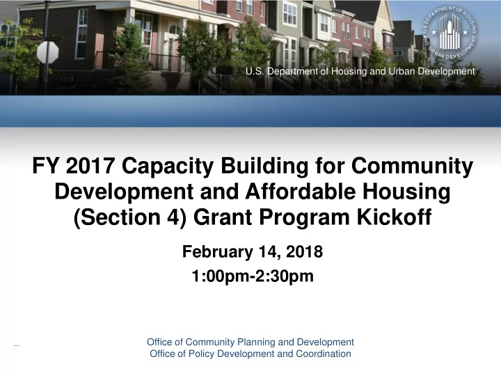 section 4 grant program kickoff