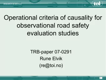 Operational criteria of causality for  observational road safety  evaluation studies  TRB-paper