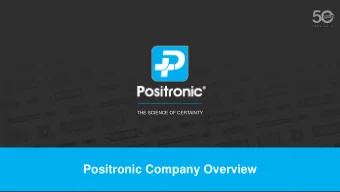 Positronic Company Overview  Vision &amp; Mission Statement  OUR VISION STATEMENT  Positronic will